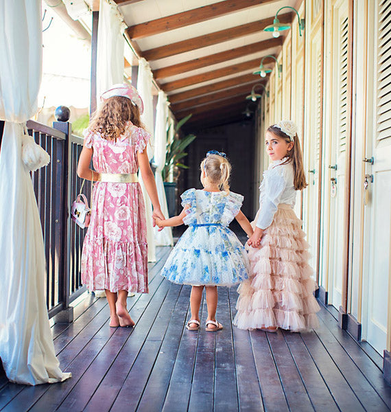 designer girls dresses from monnalisa Monnalisa Jessie Dress With Tulle