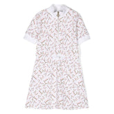Logo Print Short Sleeve Dress