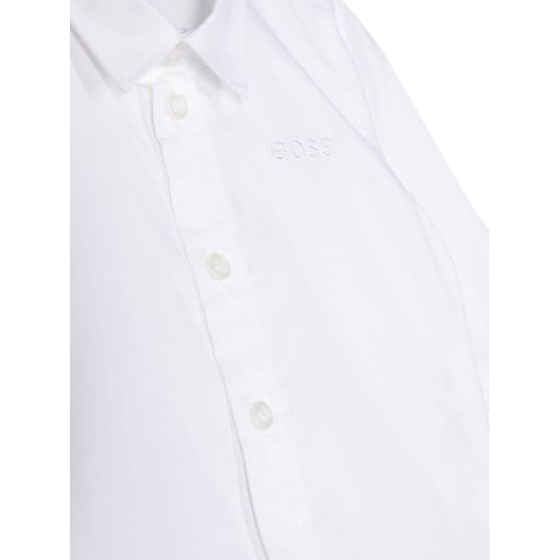 EMBROIDERED LOGO COLLARED SHIRT