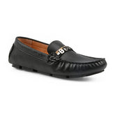 Black Leather Moccasins