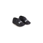 Navy Leather Slippers