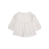 Ruffled Trim Organic Cotton Blouse