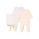 Embroidered Organic Cotton Overall Set Of Two