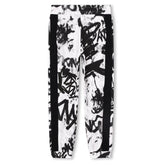 Logo Tape Graffiti Print Trousers