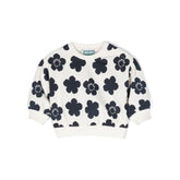 Floral Print Cotton Blend Sweater