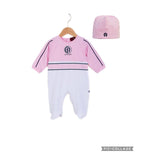 Logo Print Cotton Overall Set