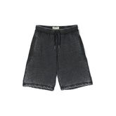 FADED EFFECT LOGO DRAWSTRING SHORTS