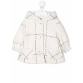 Checked Woven Hooded Coat