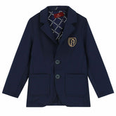 Fitted Blazer With Embroidered Logo