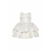 Stella Embroidered Dress - Silver