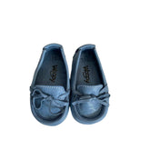 Bebe Denim Blue Leather Loafers