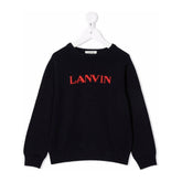 Lanvin Enfant Intarsia Knit Logo Jumper
