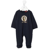 Metallic Logo Cotton Overall Set