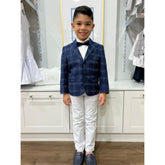 Ralph Navy Check Print Blazer