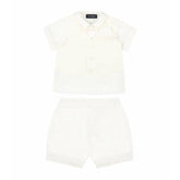 Embroidered Logo Ivory Set