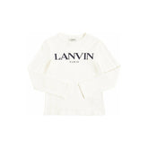 Lanvin Enfant Logo Print Long Sleeved Top