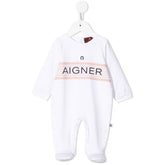 Logo Stripe Cotton Overall