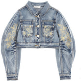Gold Roses Denim Jacket