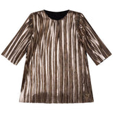 Metallic Pleated Dress