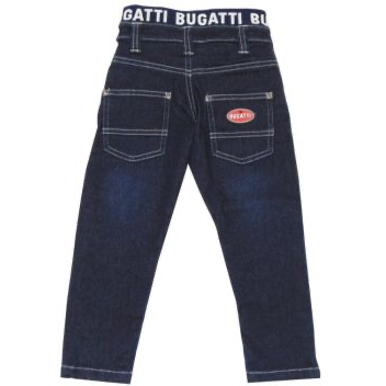 BLUE DENIM JEANS WITH EMBROIDERED LOGO