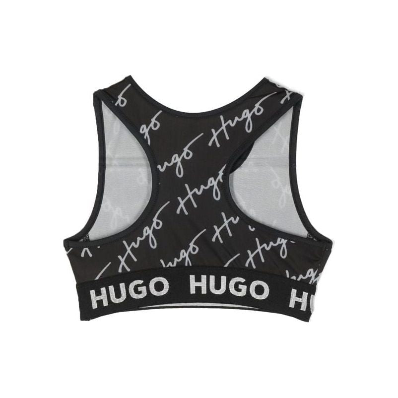 Logo Print Sleeveless Crop Top