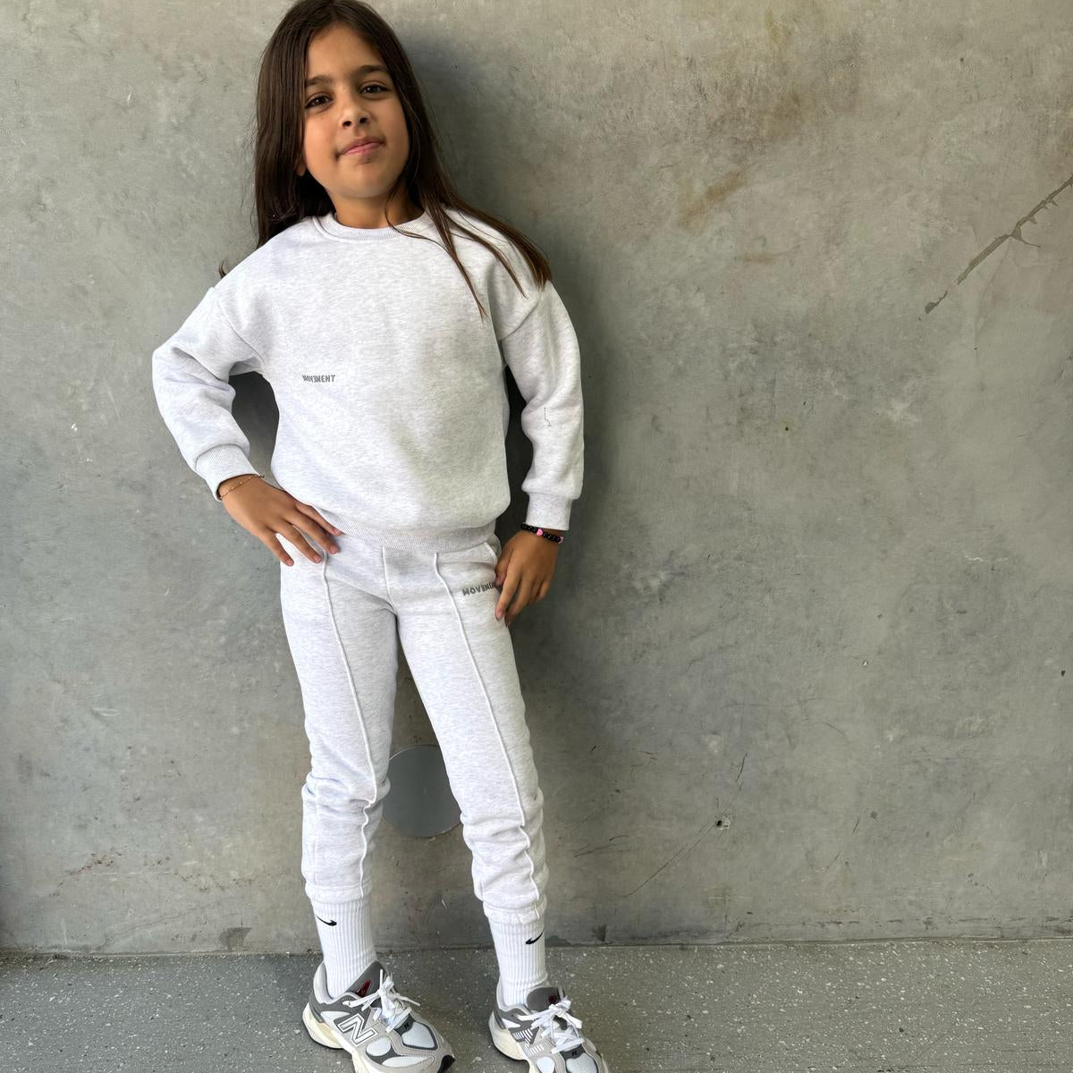 Gray Marl Tracksuit Set