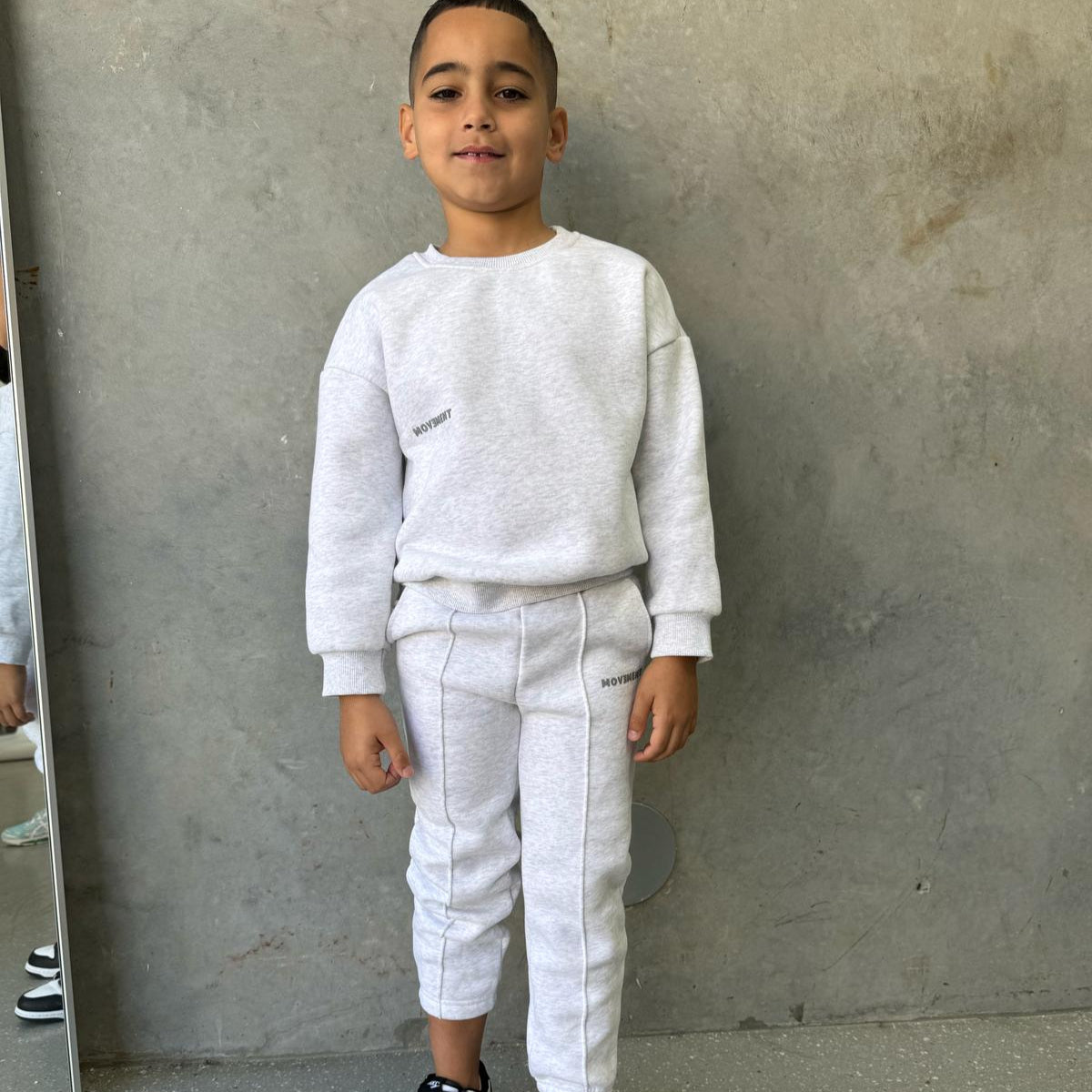 Gray Marl Tracksuit Set