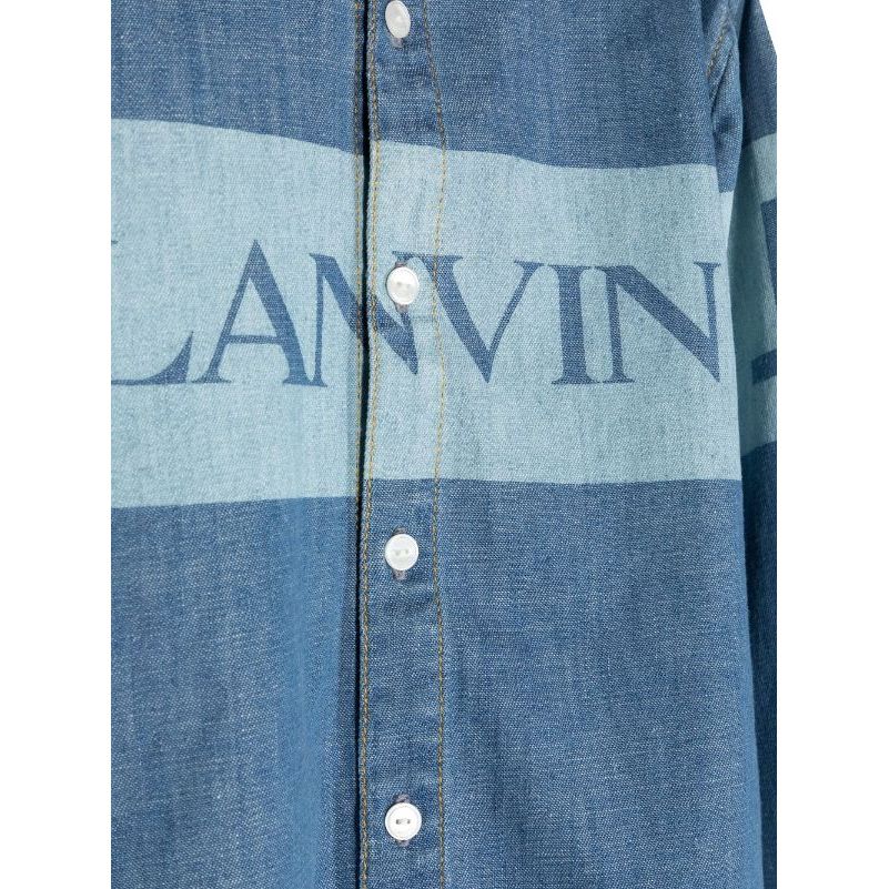 LOGO PRINT DENIM SHIRT