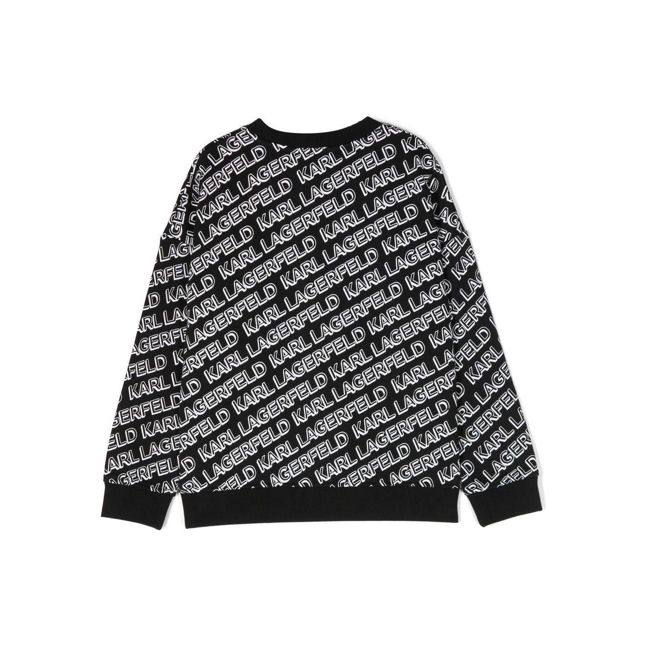 Diagonal Logo Print Sweater