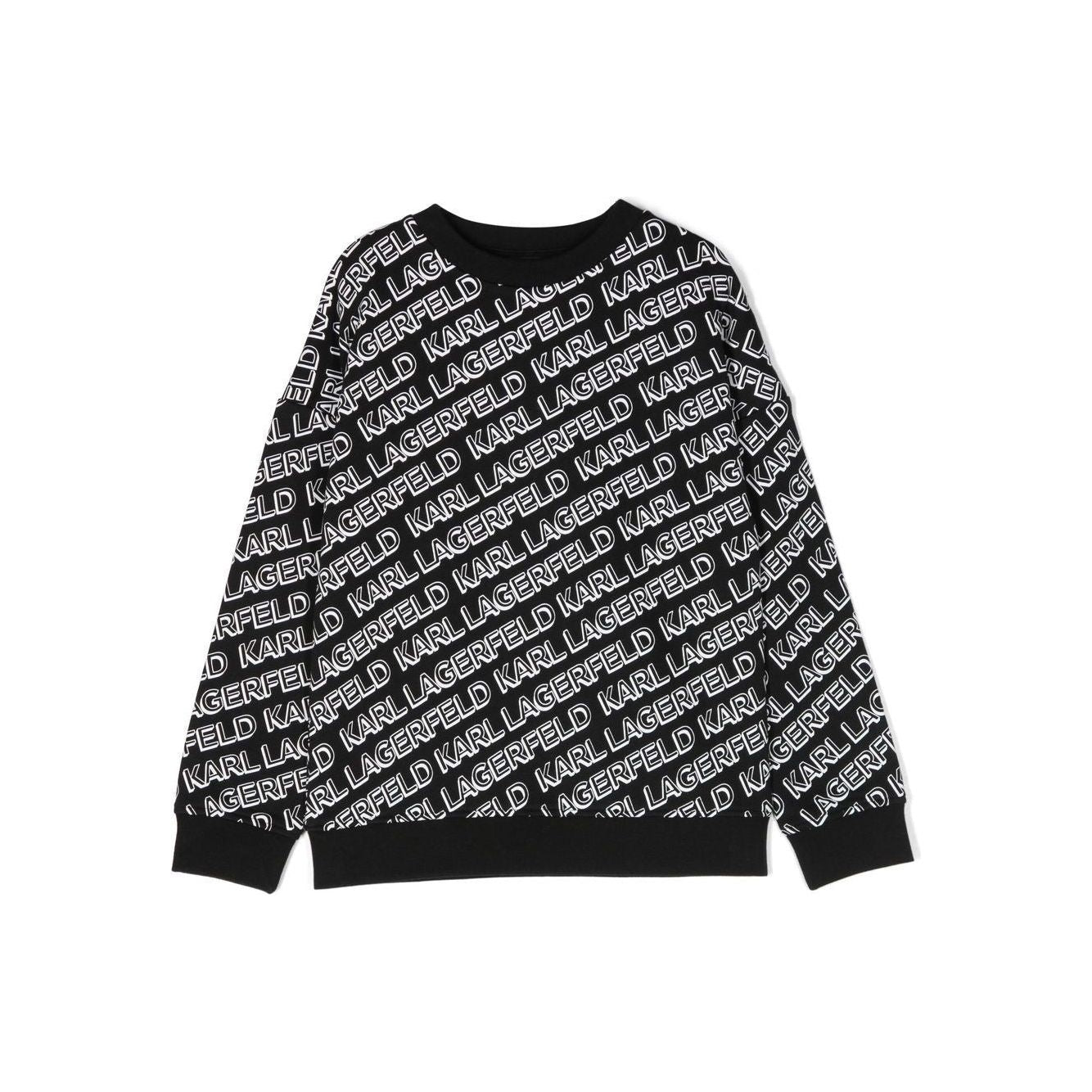 DIAGONAL LOGO PRINT SWEATER