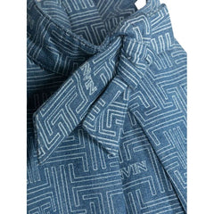 Logo Print Denim Dress