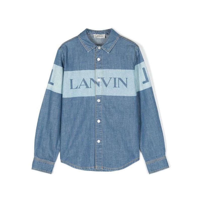 LOGO PRINT DENIM SHIRT