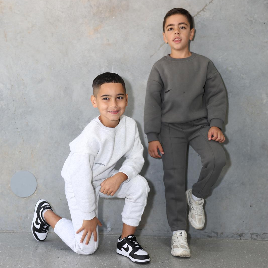 Gray Marl Tracksuit Set