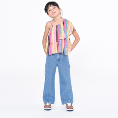 Logo Print Striped Blouse