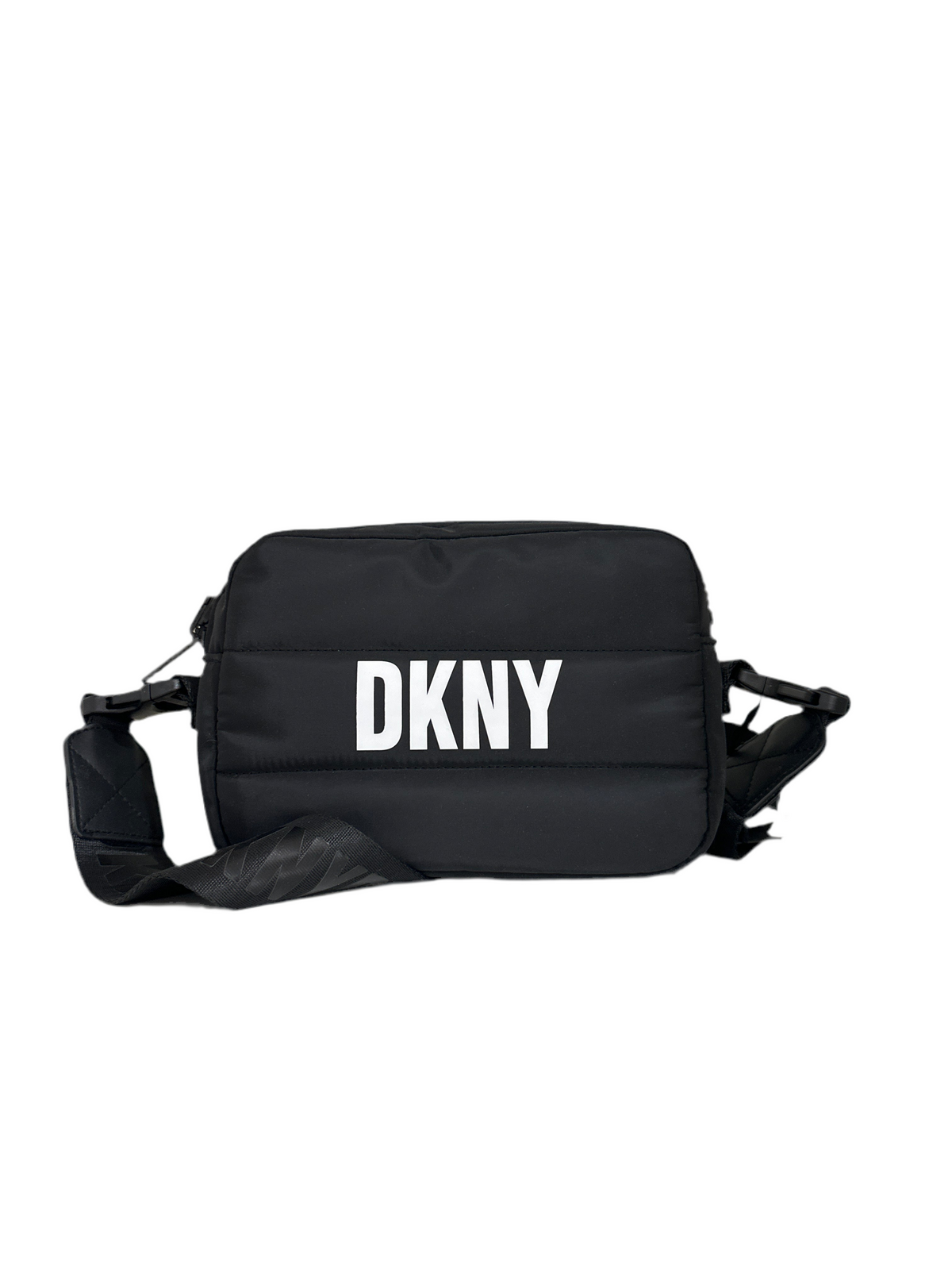 Logo Embossed Faux Leather Crossbody Bag