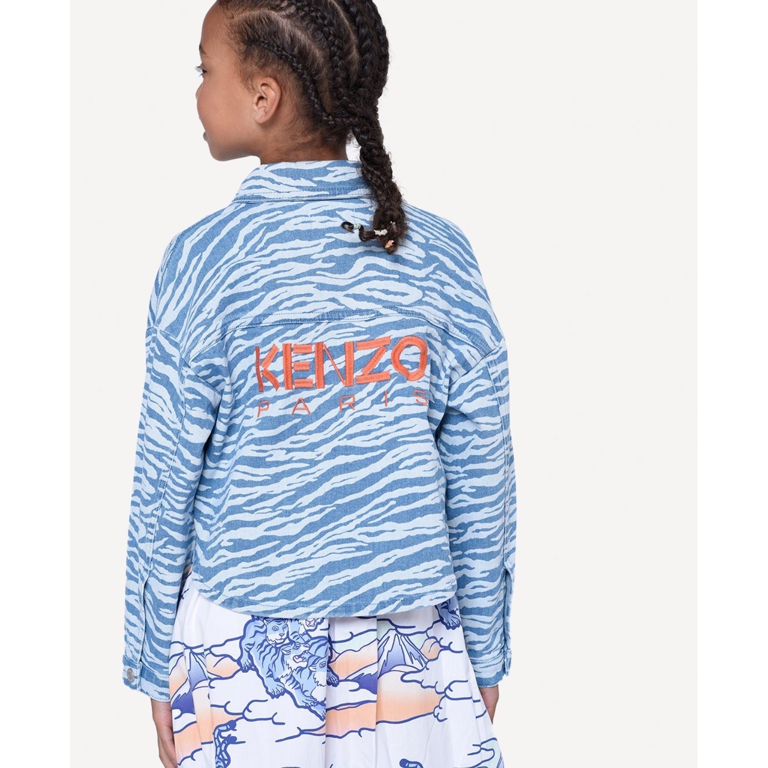 Tiger Print Denim Jacket