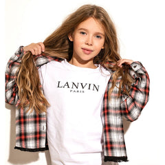Lanvin Enfant Logo Print Long Sleeved Top