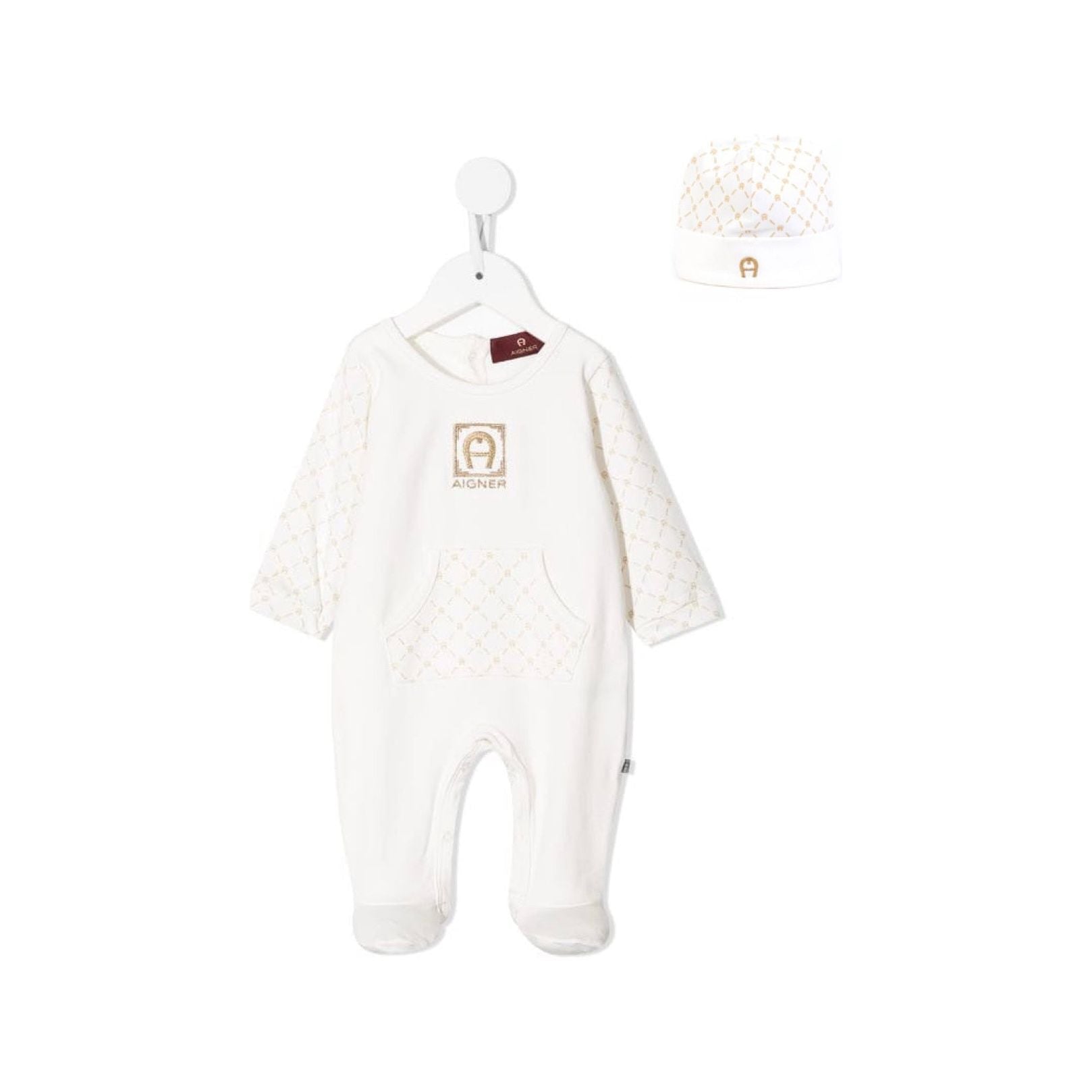 COTTON OVERALL SET WITH EMBROIDERED LOGO