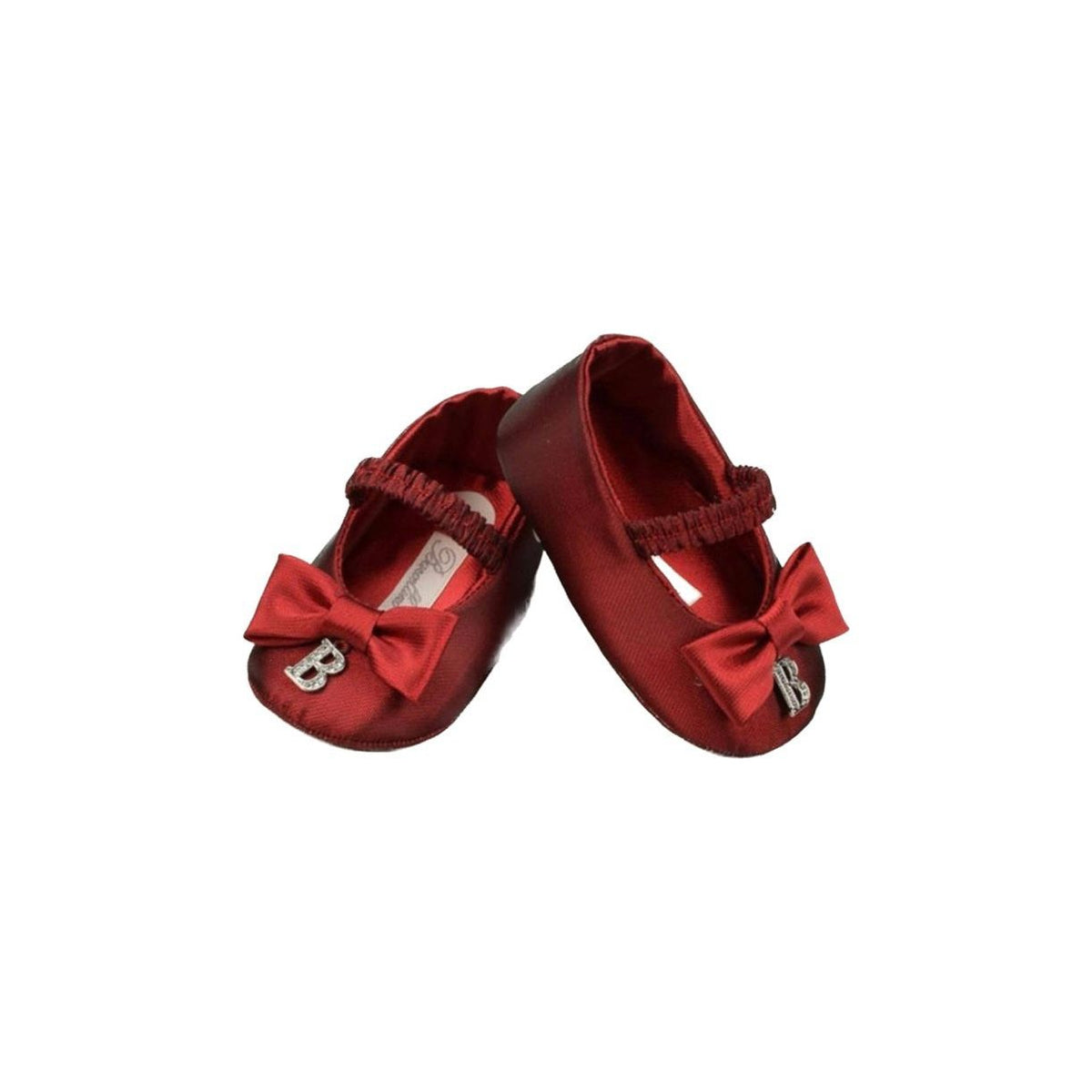 Red Pre Walkers With Crystals And Bow