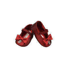 Red Pre Walkers With Crystals And Bow