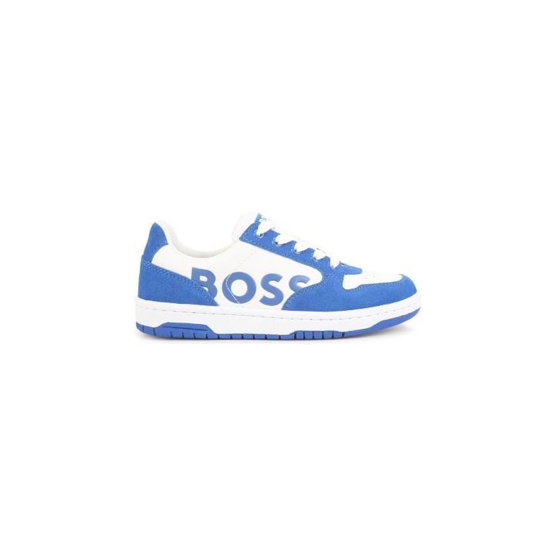 Logo Print Leather Sneakers