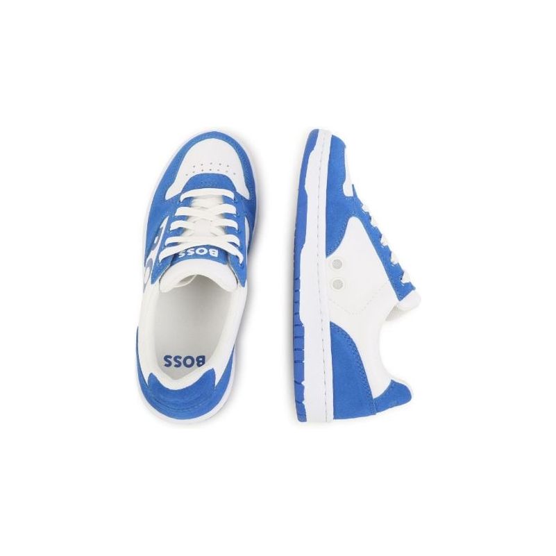 Logo Print Leather Sneakers