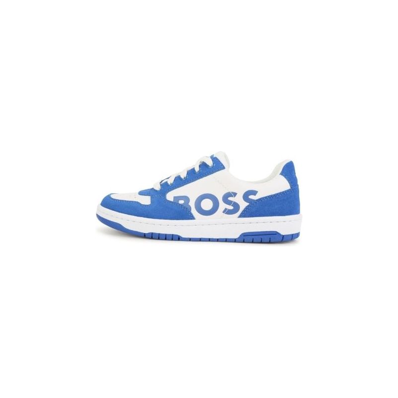 Logo Print Leather Sneakers