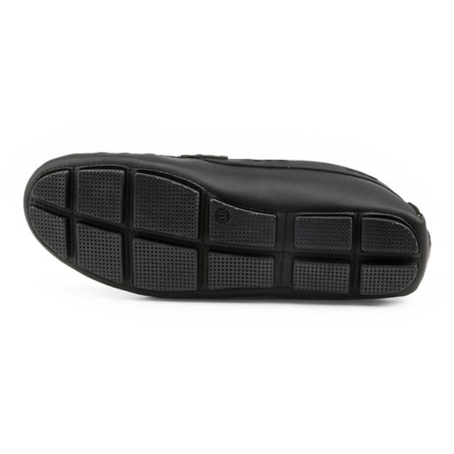 Black Leather Moccasins