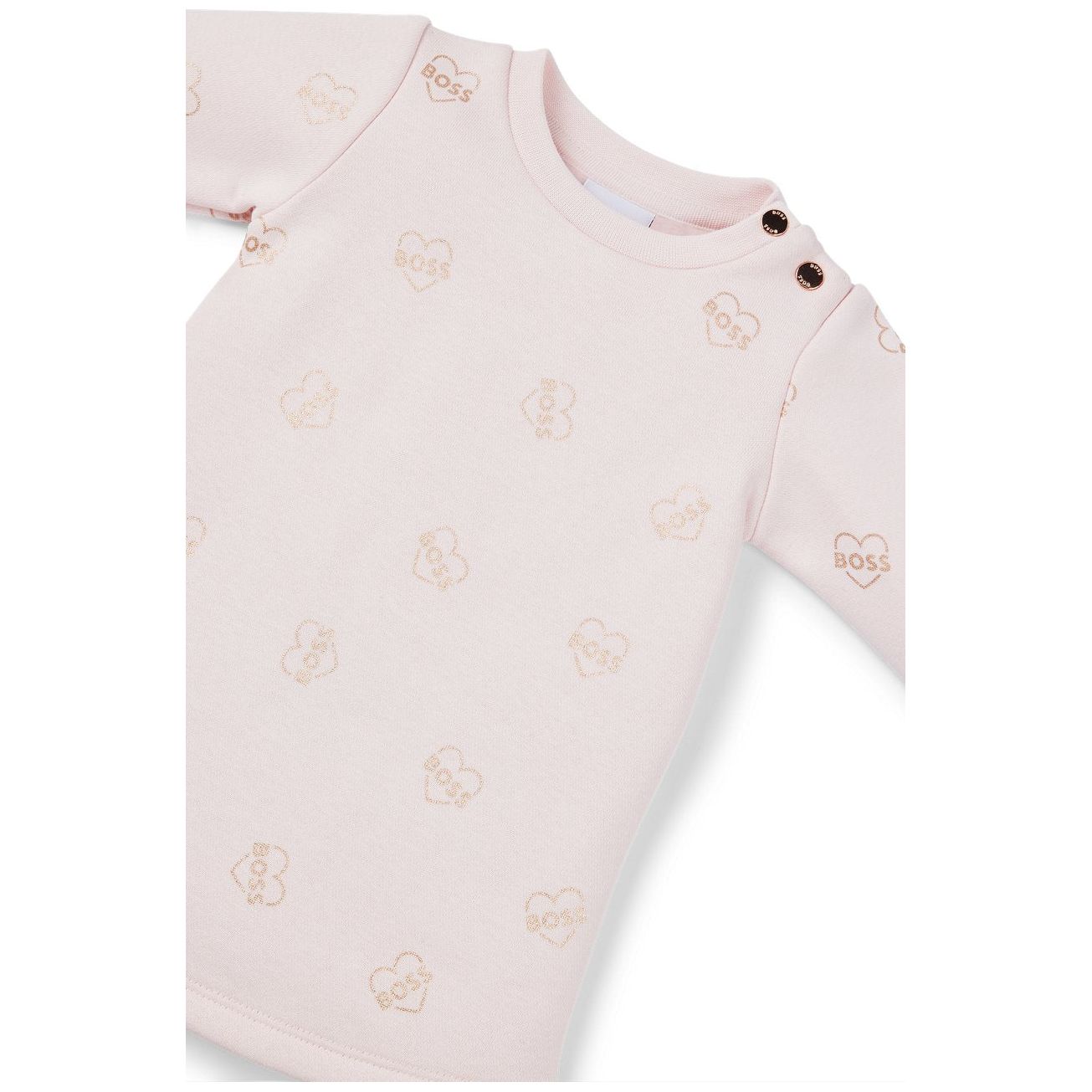 Cotton Blend All Over Logo Print Dress