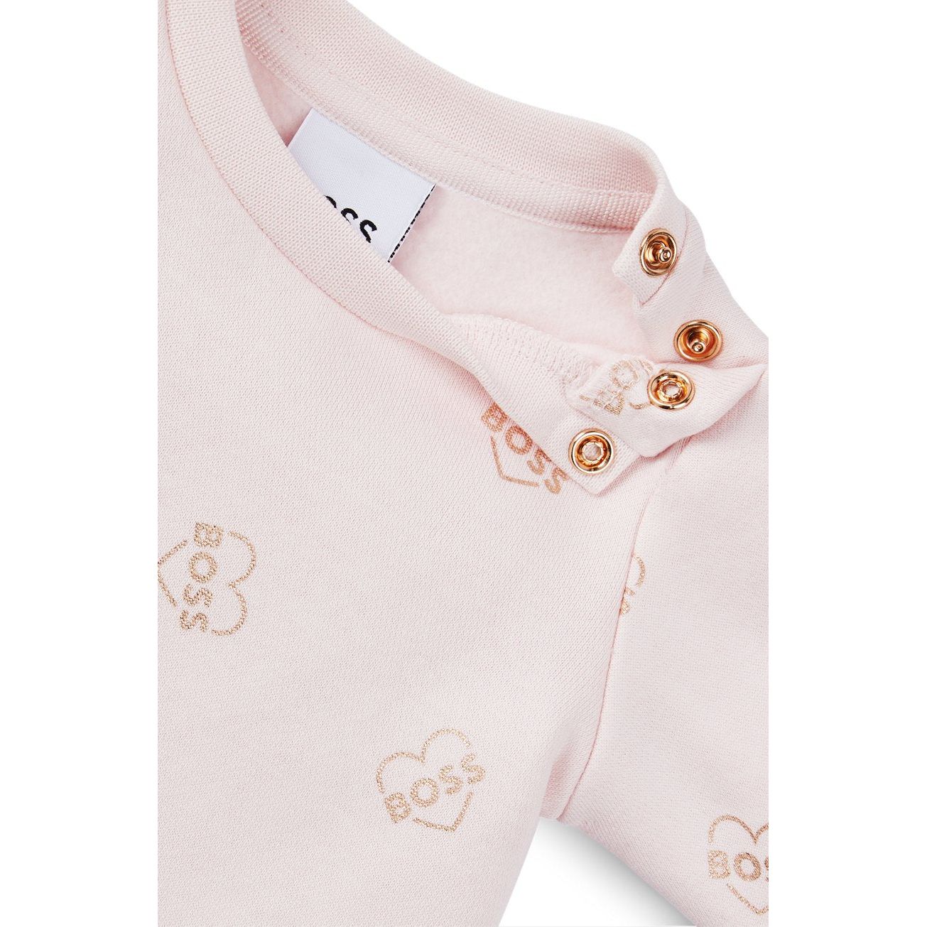 Cotton Blend All Over Logo Print Dress