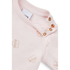 Cotton Blend All Over Logo Print Dress