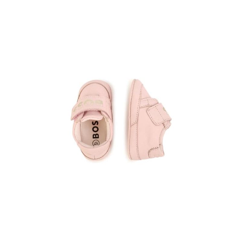 Logo Lettering Leather Sneakers