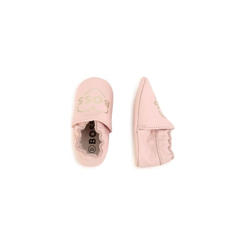 Heart Print Leather Sneakers