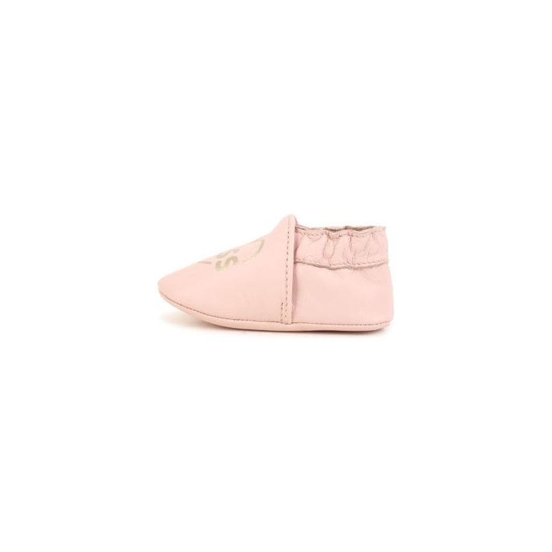 Heart Print Leather Sneakers